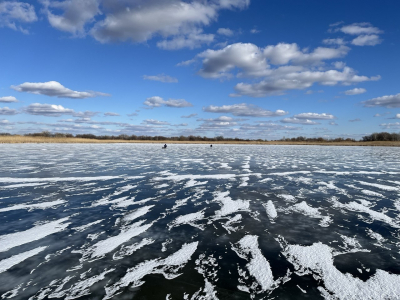 Specialists from the Volgograd branch of VNIRO continue to monitor the wintering conditions of fish in the reservoirs of the Volga-Akhtuba floodplain